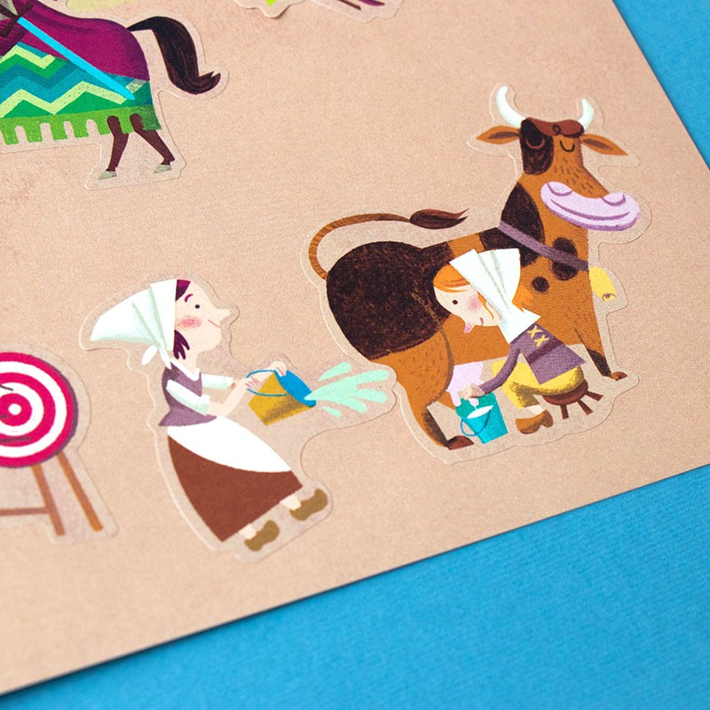 <p>100 medieval stickers</p>